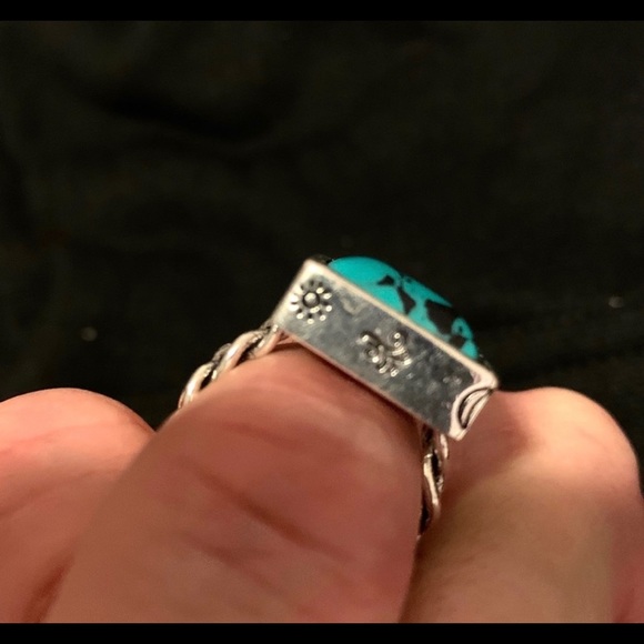Turquoise Horse Ring rope ring - Picture 4 of 10